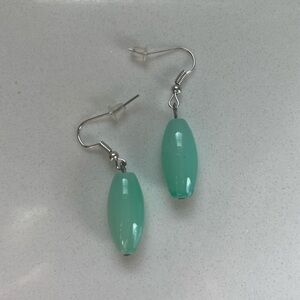 Handmade teal earrings